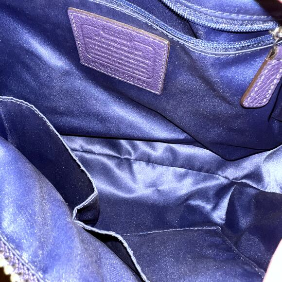 Coach Legacy Purple/Indigo Leather Shoulder Hobo Bag - Picture 3 of 6